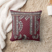 Floral  Elegant Brocade Indian Cushion Kussen (Deken)
