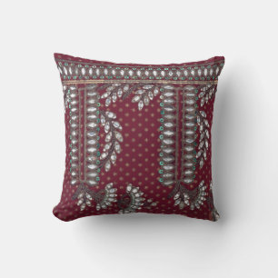 Floral  Elegant Brocade Indian Cushion Kussen