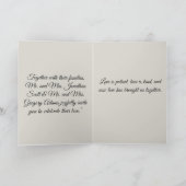 Floral Elegant bruiloft uitnodiging met koppels. (Binnen)