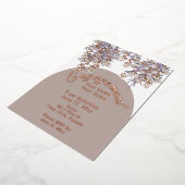 Floral Elegant Chic Folie Invitation Folie Uitnodiging (Gedraaid)