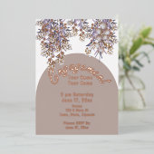Floral Elegant Chic Folie Invitation Folie Uitnodiging (Staand Voorkant)
