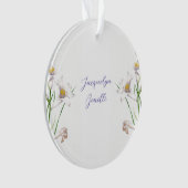 Floral Elegant Chic Schattige Kalligrafie Voeg naa Ornament (voorkant)