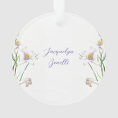 Floral Elegant Chic Schattige Kalligrafie Voeg naa Ornament (achterkant)