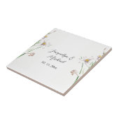 Floral Elegant Chic Schattige Kalligrafie Voeg naa Tegeltje (Zijkant)