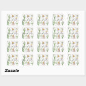 Floral Elegant Chic Schattige Kalligrafie Voeg naa Vierkante Sticker (Vel)