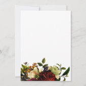 Floral elegant chic script vrijgezellenfeest kaart (Achterkant)