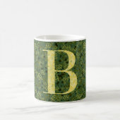 Floral Elegant Classy Monogram B groen w/zin Koffiemok (Center)