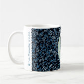 Floral Elegant Classy Monogram C blauw w/zin Koffiemok (Links)