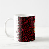 Floral Elegant Classy Monogram C rood w/zin Koffiemok (Links)