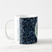 Floral Elegant Classy Monogram G blauw w/zin C Koffiemok (Links)