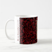 Floral Elegant Classy Monogram Rood w/zin Koffiemok (Links)