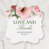 Floral Elegant dank u Bedankjes Labels (Voorkant)