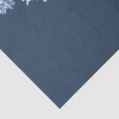 Floral Elegant  Delft Blue White-ontleeppagina Tissuepapier (Detail)