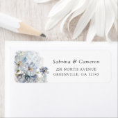 Floral Elegant Dusty Blue Return Label (Insitu)