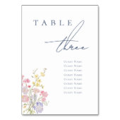Floral Elegant Dusty Blue Script Wedding Kaart (Achterkant)