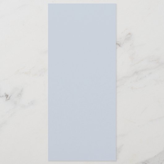 Floral Elegant Dusty Blue White Wedding Crest Menu (Achterkant)