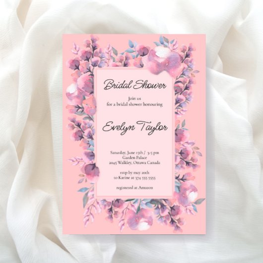 Floral Elegant Dusty roos Vrijgezellenfeest Kaart