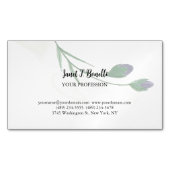 Floral Elegant Eenvoudig Professioneel Magnetisch Visitekaartje (Voorkant)