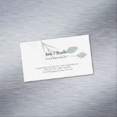 Floral Elegant Eenvoudig Professioneel Magnetisch Visitekaartje (Voorbeeld)