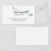 Floral Elegant Eenvoudig Professioneel Visitekaartje (Voorkant / Achterkant)