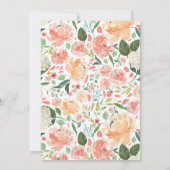 Floral elegant eerste heilige communiqué meisje kaart (Achterkant)