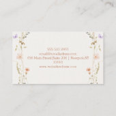 Floral Elegant en minimaal Visitekaartje (Achterkant)