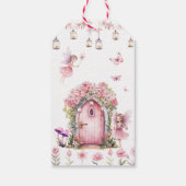 Floral Elegant Fairy Garden Baby shower dank u Cadeaulabel (Achterkant)