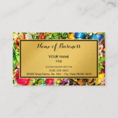 Floral Elegant Faux Gold Event Planner Visitekaartje (Achterkant)