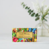 Floral Elegant Faux Gold Event Planner Visitekaartje (Staand voorkant)