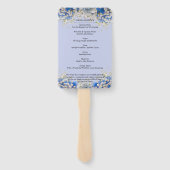 Floral Elegant Funeral Celebration of Life Handwaaier (Achterkant)