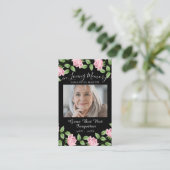 Floral Elegant Funeral Memorial Prayer Visitekaartje (Staand voorkant)