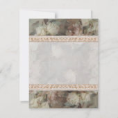 Floral Elegant Gold Gilded Classic Wedding Photo Bedankkaart (Achterkant)