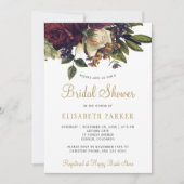 Floral elegant Gold script vrijgezellenfeest Kaart (Voorkant)