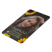 Floral elegant goudscript afstudeerder foto afstud magneet (Linkerzijde)