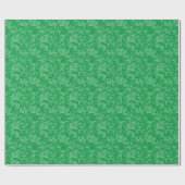 Floral Elegant Green Wrapping Paper Cadeaupapier (Vlak)
