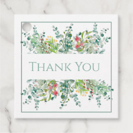 Floral Elegant Greenery Waterverf Hartelijk dank Bedankjes Labels