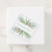 Floral Elegant Greenery Waterverf Hartelijk dank Bedankjes Labels (In situ)