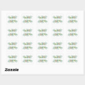 Floral Elegant Greenery Waterverf Hartelijk dank Vierkante Sticker (Vel)