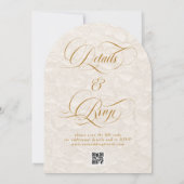 Floral Elegant Ivoor Alles in één bruiloft Kaart (Achterkant)