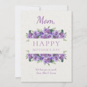 Floral Elegant Kalligrafie Moederdag Feestdagenkaart (Voorkant)
