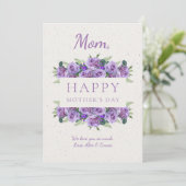 Floral Elegant Kalligrafie Moederdag Feestdagenkaart (Staand voorkant)