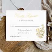 Floral Elegant Kalligrafie Script Rozen RSVP Kaart