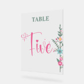 Floral Elegant Liefde Trouwtafel Nummer 2 Acryl Bord (Hoek)