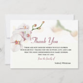 Floral Elegant Light Grey Bedankkaart (Voorkant)