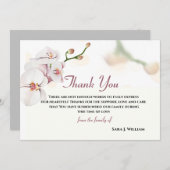 Floral Elegant Light Grey Bedankkaart (Voorkant / Achterkant)
