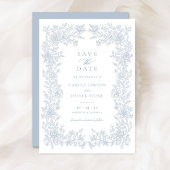 Floral Elegant  Lijst Bruiloft Save the Date Kaart