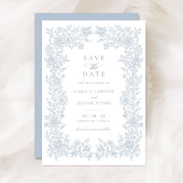 Floral Elegant  Lijst Bruiloft Save the Date Kaart