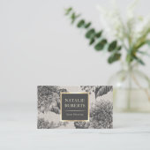  Floral Elegant Linen Event Planning Salon Visitekaartje (Staand voorkant)