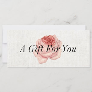  Floral Elegant Linen Gift Certificate