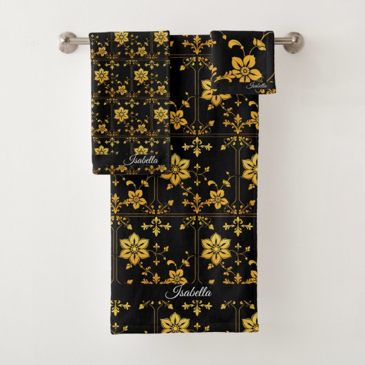 Floral Elegant Luxe Populair Collectie Bad Handdoek (Insitu)